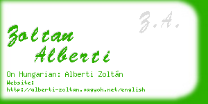 zoltan alberti business card