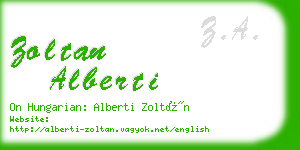 zoltan alberti business card